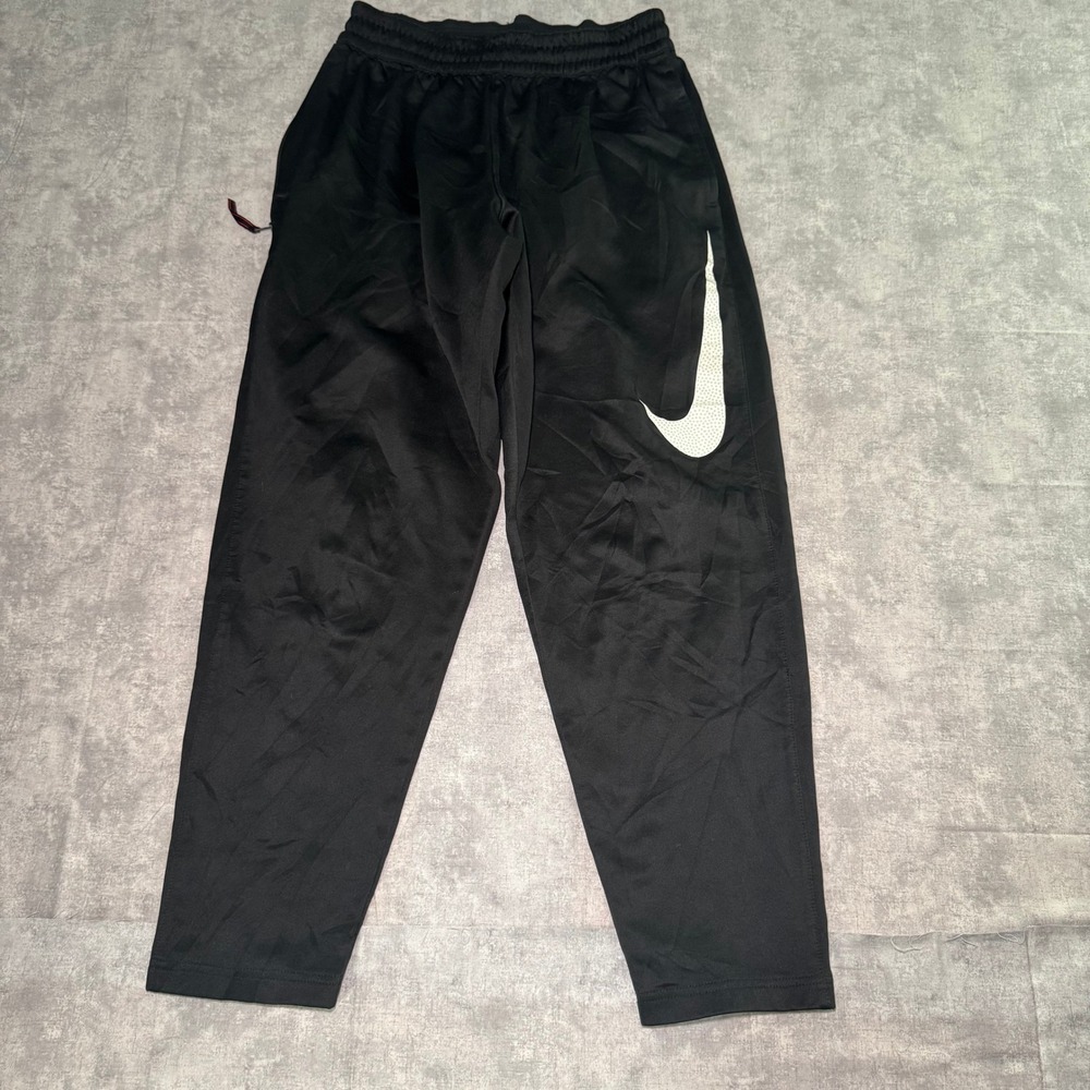 Nike Dri-FIT Mens Training Pants Black Large Swoosh Logo Joggers Size Medium